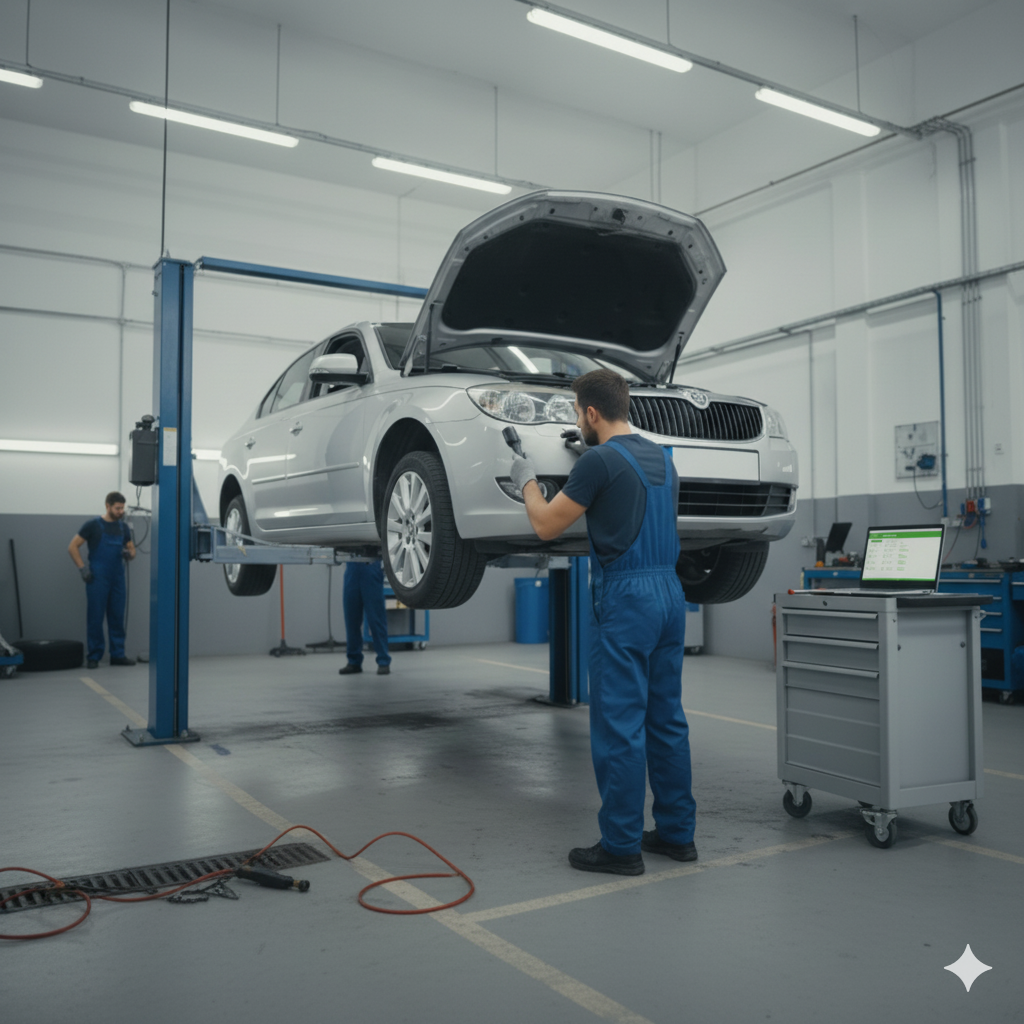 Przegląd okresowy samochodu Warszawa - wymiana oleju i filtrów w serwisie Bosch Car Service Alpacar