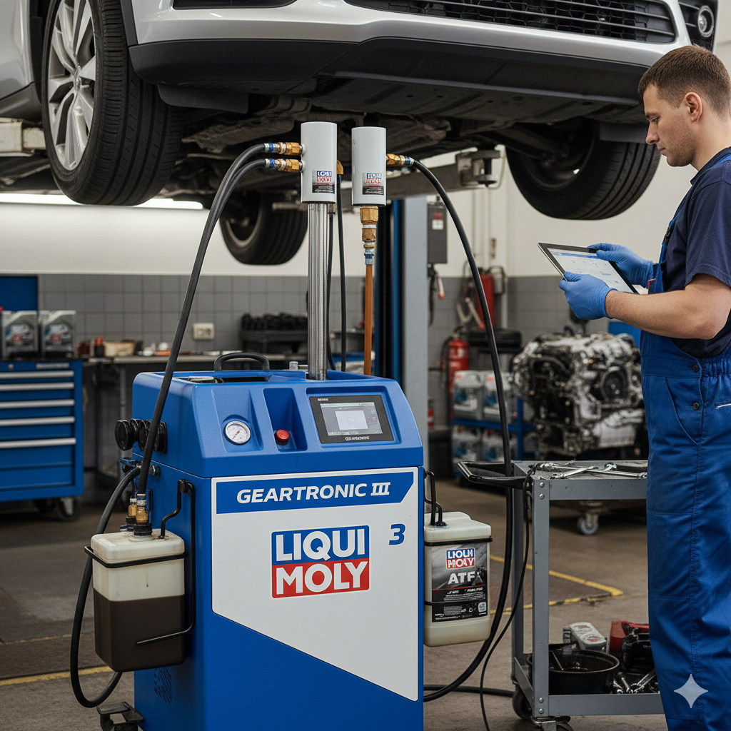 Wymiana oleju w skrzyni automatycznej Warszawa - serwis automatycznej skrzyni biegów Liqui Moly Gear Tronic Alpacar